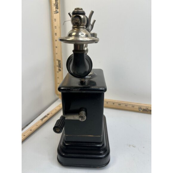 Vintage Ericsson Crank Wall Telephone Antique Black Metal Magneto Phone Decor - Picture 3 of 5